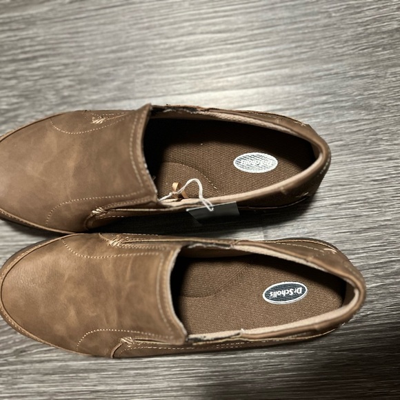 Dr. Scholl's Brown Suede Loafers with Elastic Goring - Picture 3 of 8